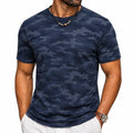 T-shirt homme M en jersey bleu marine camouflage à manches courtes